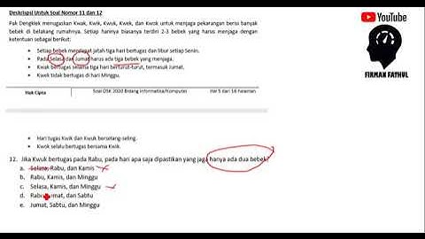 PEMBAHASAN SOAL KSN K KOMPUTER INFORMATIKA 2020 NO 12