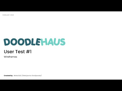Doodlehaus - user test #1 (wireframes)