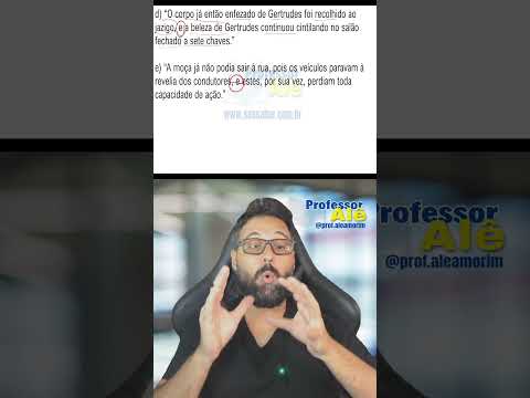 QUESTÃO 18 - PORTUGUÊS - MUITO DIFÍCIL #ConcursosPublicos #PortuguesParaConcursos #Portugues #Estudo