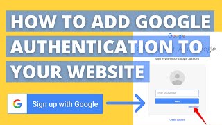 How to add Google Login (OAuth Credentials) to your website