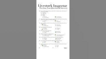 Livestock inspector Question paper & Answers #shorts #questionpaper #shortsfeed #kpsc #veterinary