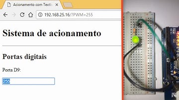 Utilizando PWM no Arduino com HTML - TEXTBOX