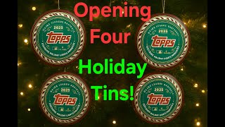 4x 2025 Topps Holiday Tins! Short Prints & Parallels in Every Box — Best Bang for Your Buck?