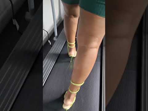 let me TRAMPLE you on my treadmill #asmr #feet #shorts #crushing #trampled #heels #goddess #kicking