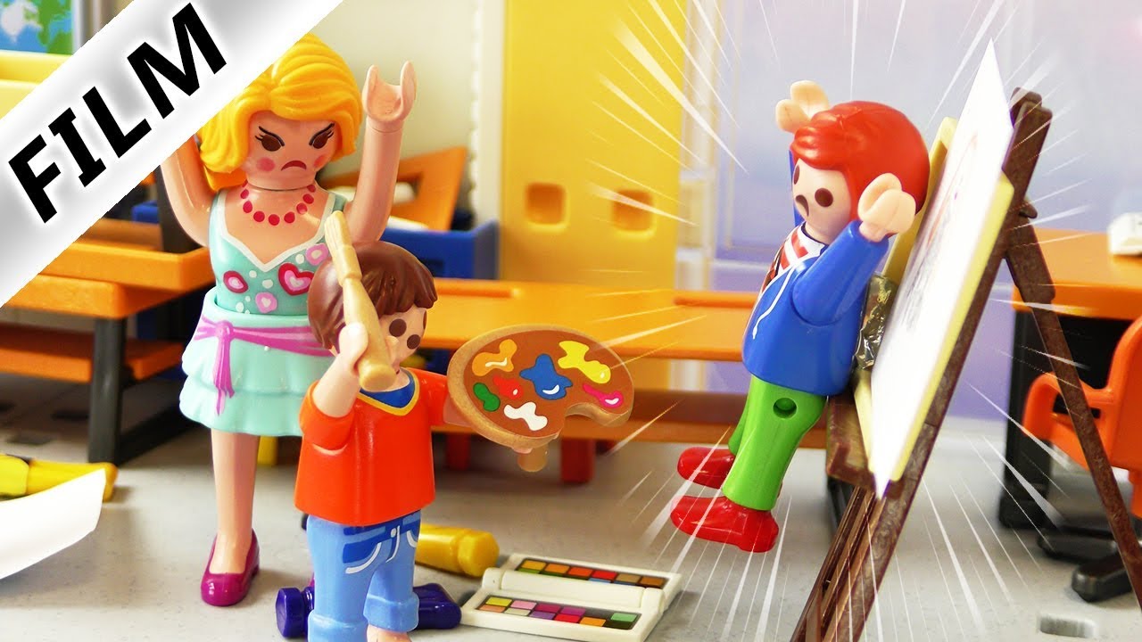 Playmobil Film deutsch | MOBBING? KUNST? Julians Kunstprojekt endet fatal Kinderserie Familie Vogel