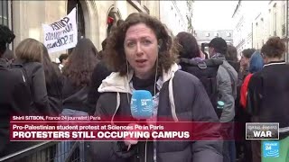 Pro-Palestinian students protest at Sciences Po in Paris • FRANCE 24 English