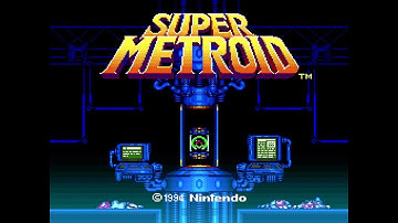 Super Metroid intro title screen [SNES] 1080p @ 60FPS