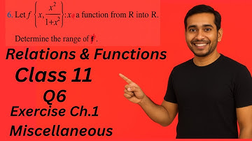 Let f = { x, x2/(1 + x2)}: x Belongs to R} be a Function From R into R.Determine the Range of f.