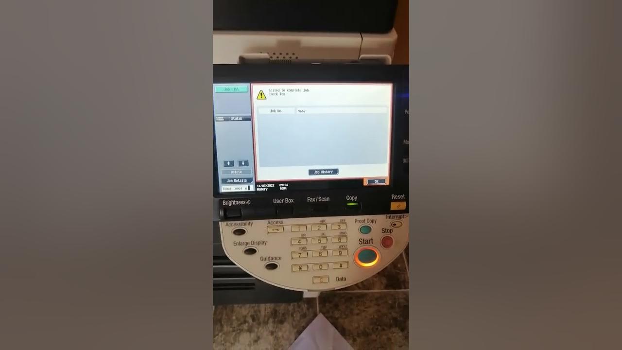 konica minolta bizhub 283 error code 2558 YouTube