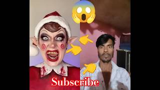 Something is wrong with my elf on the🤕🧝 shelfChristmas horror makeup #makeup #elfontheshelf#viral 😱🧝