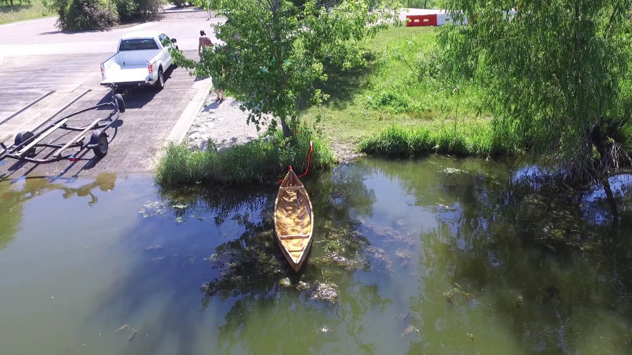 Homemade Canoe First Float2