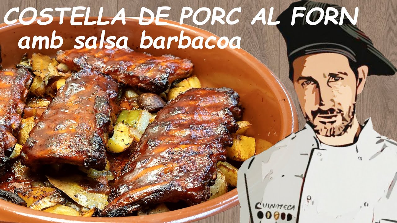 COSTELLA de PORC al FORN amb SALSA BARBACOA