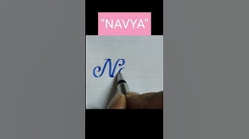 "Navya" name in calligraphy writing l #calligraphy #cursive #handwriting #youtubeshorts #shorts