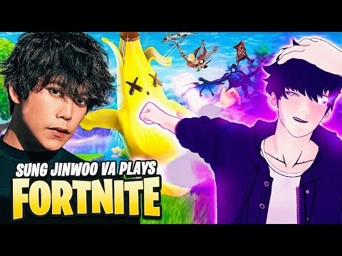 Sung Jinwoo VOICE ACTOR Plays FORTNITE | SOLO LEVELING