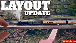 Model Railway LAYOUT 3 UPDATE TOP TIPS &amp; REAL Sync Chuffed STEAM RUN | ml109