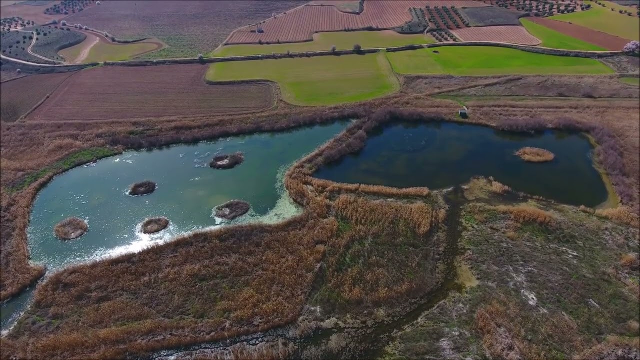 Lagunas de La Guardia (Toledo) a vista de dron realizado por Marta Guzmán 28-2-2026