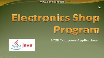 Electronics Shop Program | switch-case & if-else | Java | ICSE