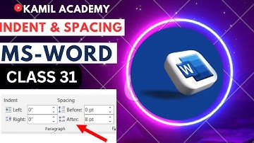 How to Use Indentation and Paragraph Spacing in MS WORD || In Pashto Language (Class 31)