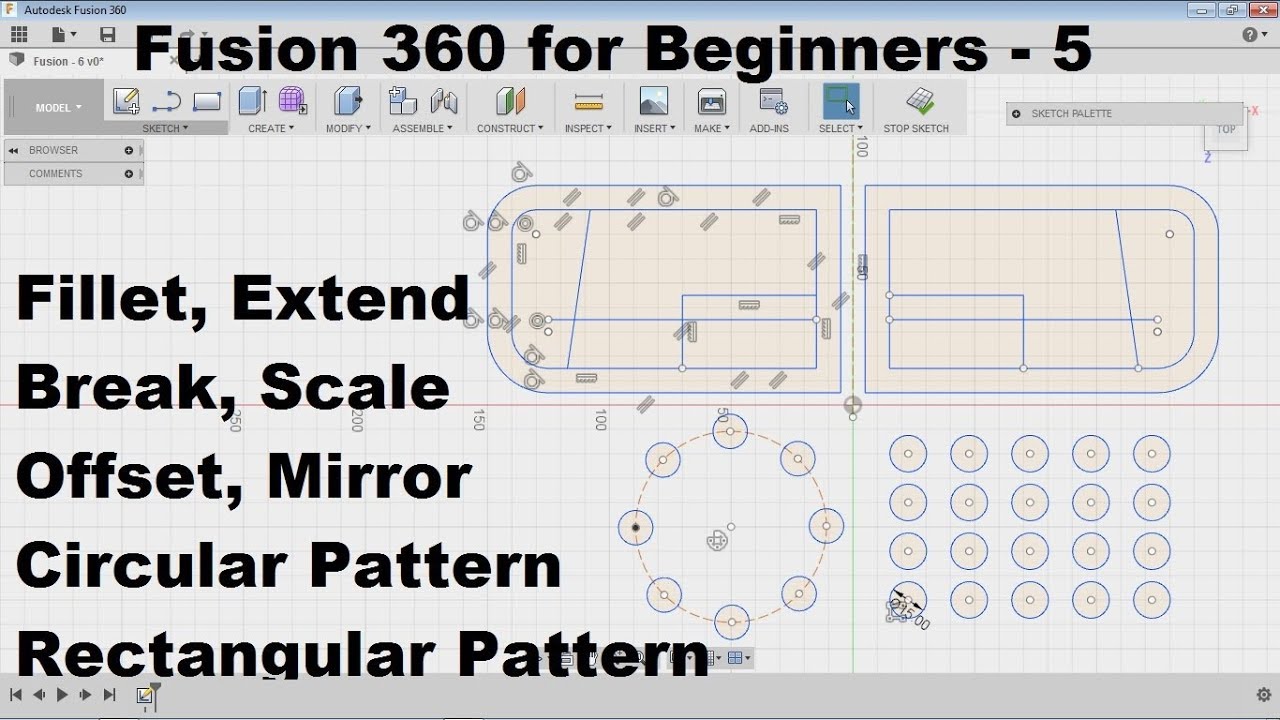 fusion 360 mirror sketch