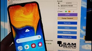 تجربة فك شفرة سامسونج ببرنامج الميراكل samsung a20  unlock miracle