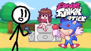 Friday Night Funkin&#39; - Pixel Stickman vs Pixel Sonic - FNF MODS [HARD]