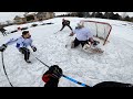 Out on the pond gopro hockey