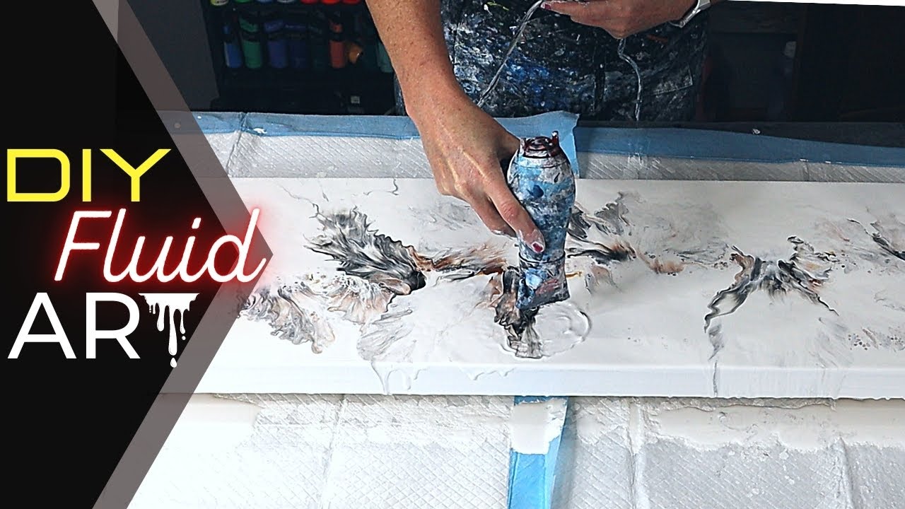 SIMPLE😉DUTCH Pour Metallics & Negative Space | DIY Acrylic Fluid Art ...