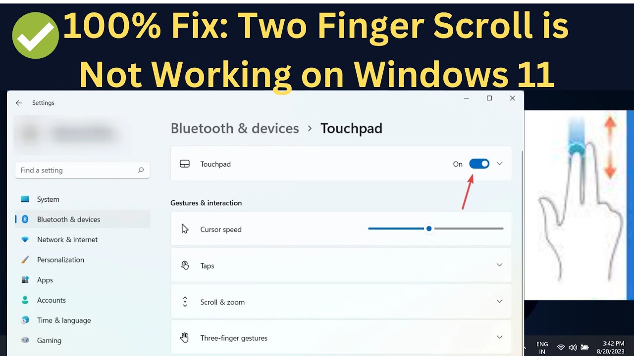 100 fix two finger scroll is not working on windows 11 youtube