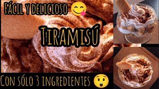 Hicimos Tiramisú 😋 con 3 ingredientes/ Fácil, Práctico y Delicioso 😁👌