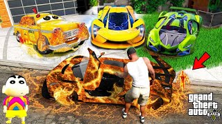 Franklin Collecting SECRET ELEMENTAL CARS in GTA 5 | SHINCHAN and CHOP