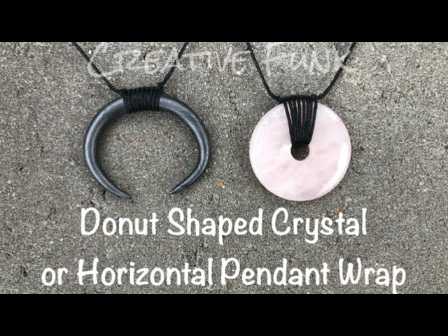 Coaiadjustable Cord Round Donut Stone Pendant Necklace For Men Women