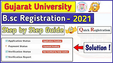 Gujarat University B.sc Step by Step Registration Guide | How to fill G.U. Registration form 2021