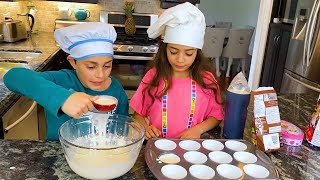 Heidi dan Zidane belajar berbagi makanan dan berpura-pura memasak makanan sehat