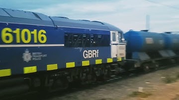 69015 & 69016 British Transport Police departing Peterborough Station on an RHTT train