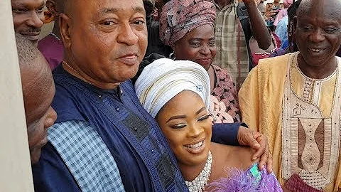 Jide Kosoko, Saheed Balogun At Bidemi Kosoko Baby Naming Ceremony,See Her Beautiful Dress