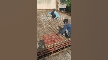 Slab reinforcement work !! #construction #civilsite #reinforcement