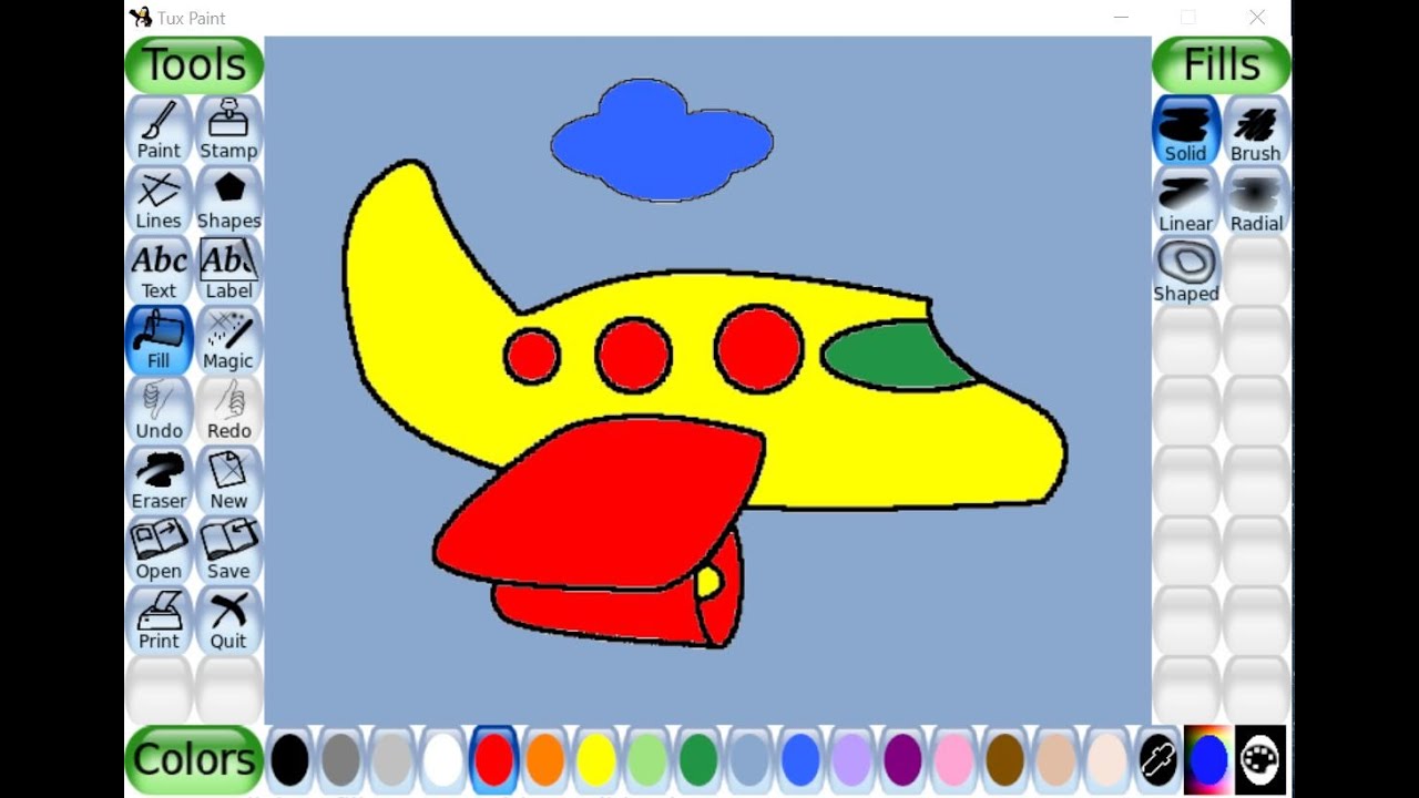 How to  Colour a Picture in Tux Paint | Painting Fun