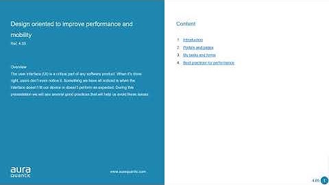 BPM course: 4. Interface Design | Design oriented to improve performance and mobility 4.05