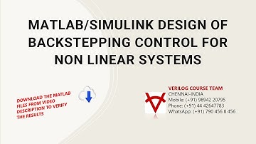 MATLAB/SIMULINK DESIGN OF BACKSTEPPING CONTROL FOR NON LINEAR SYSTEMS