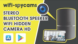 crescendo 1080p hd wifi nanny cam bluetooth speaker camera with rotating lens