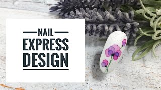Nail aquarelle/ Nail express design/ Watercolour technique