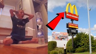 Top 10 IMPOSSIBLE Youtuber Water Bottle Flips (Best Water Bottle Flip Trickshots)