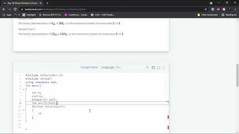 Hackerrank 30 days of code| Day 10| C++| solution and concepts