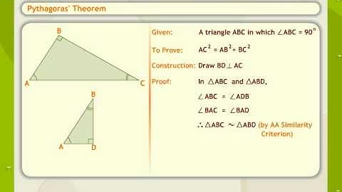 Proof of Pythagoras Theorem based On Similar Triangles