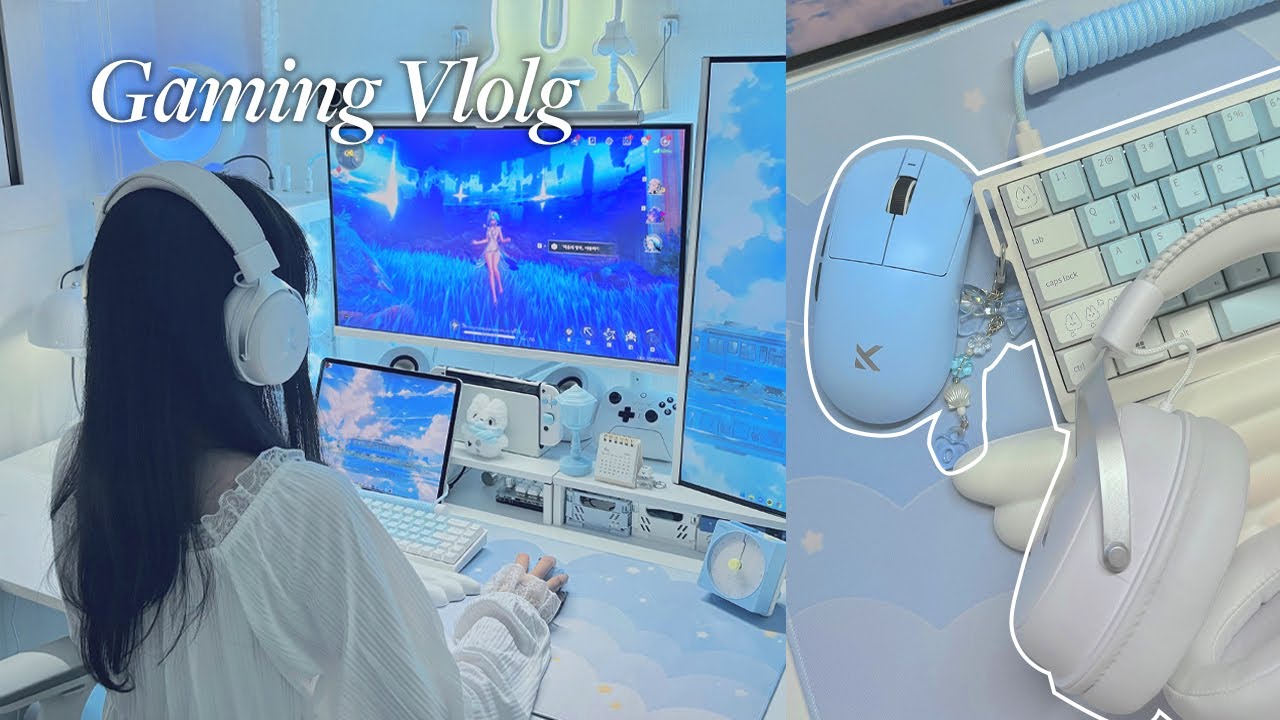 [Gaming vlog] 게이밍세트 언박싱하며 데스크에 로망 더하기✨ | 20대 집순이의 게임 브이로그 | MCHOSE ACE68, V9 PRO, A7 ULTRA