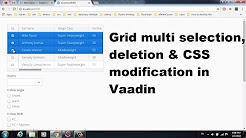Grid multi selection, deletion & CSS modification in Vaadin