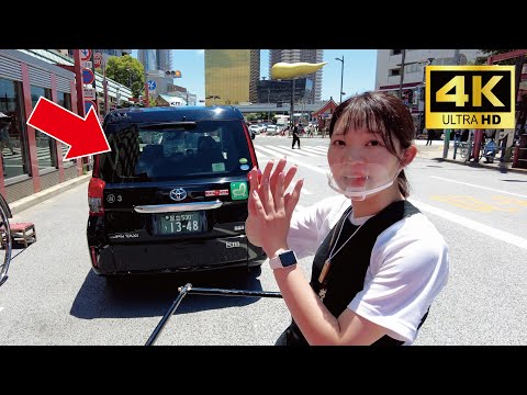 A cute Japanese girl Airi-chan guided me around Asakusa by rickshaw😊 | Rickshaw in Asakusa, Tokyo