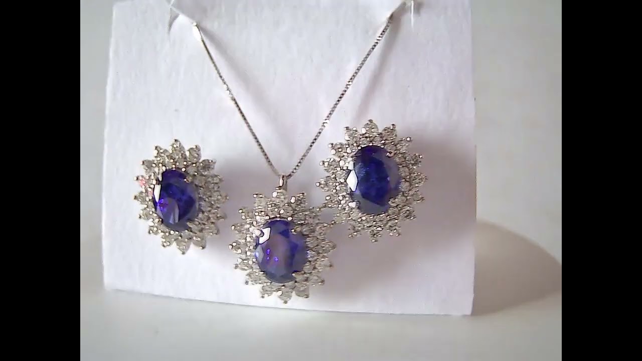 Demi/parure Zaffiri Diamanti