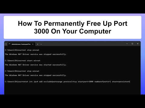 How To Permanently Free Up Port 3000 Using Terminal: Fix Localhost Errors