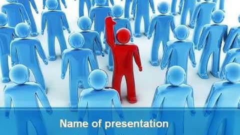 Leader In Crowd PowerPoint Template by PoweredTemplate.com